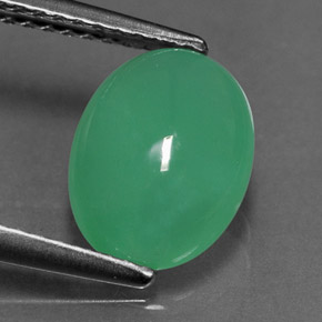 Chrysoprase vert naturelle transparent, 2,31 ct, transparent / translucide