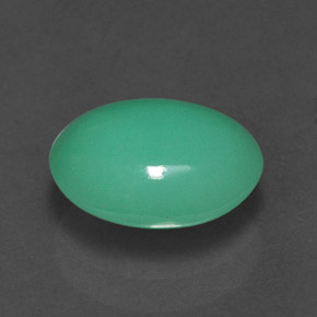 Chrysoprase vert naturelle coupe ovale, 1,47 ct, translucide