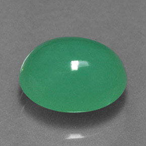 Chrysoprase vert naturelle transparent, 2,69 ct, transparent / translucide