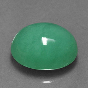 Chrysoprase vert naturelle coupe ovale, 2,74 ct, translucide