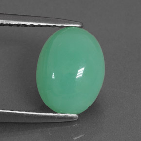 Chrysoprase vert naturelle transparent, 2,68 ct, transparent / translucide
