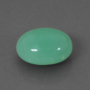 Chrysoprase vert naturelle transparent, 2,68 ct, transparent / translucide