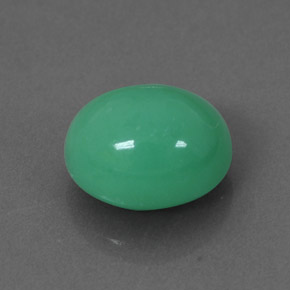 Chrysoprase vert naturelle coupe ovale, 2,70 ct, opaque