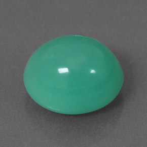 Chrysoprase vert naturelle coupe ovale, 4,62 ct, translucide