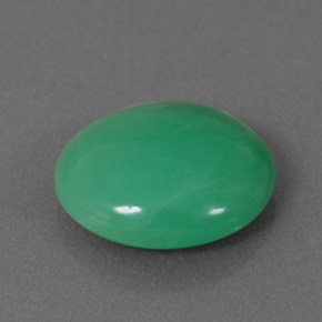 Chrysoprase vert naturelle coupe ovale, 2,78 ct, opaque