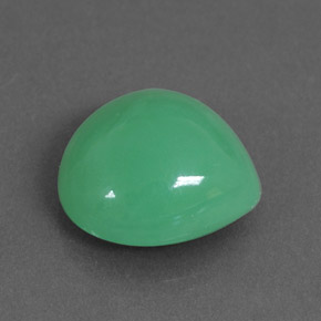 Chrysoprase vert naturelle en forme de poire, 2,60 ct, translucide