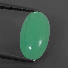 Chrysoprase vert naturelle transparent, 4,62 ct, transparent / translucide