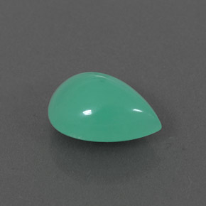 Chrysoprase vert naturelle en forme de poire, 1,94 ct, translucide
