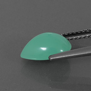 Chrysoprase vert naturelle en forme de poire, 1,94 ct, translucide