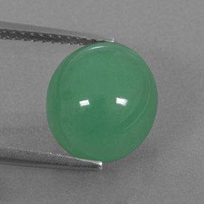 Chrysoprase vert naturelle transparent, 5,13 ct, transparent / translucide