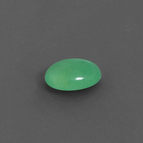 Chrysoprase vert naturelle transparent, 1,43 ct, transparent / translucide