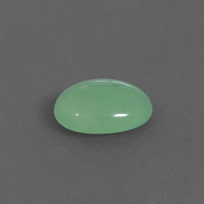 Chrysoprase vert naturelle coupe ovale, 1,67 ct, translucide