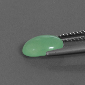 Chrysoprase vert naturelle coupe ovale, 1,67 ct, translucide