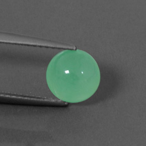 Chrysoprase vert naturelle transparent, 1,74 ct, transparent / translucide