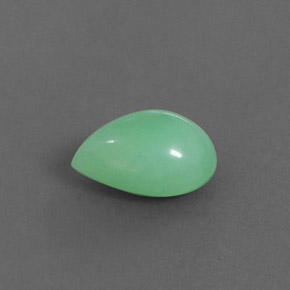 Chrysoprase vert naturelle en forme de poire, 2,13 ct, opaque