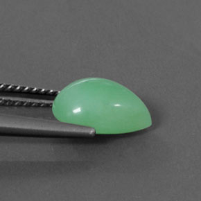 Chrysoprase vert naturelle en forme de poire, 2,13 ct, opaque