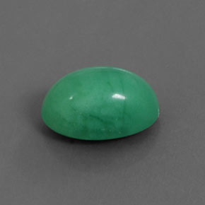 Chrysoprase vert naturelle coupe ovale, 5,69 ct, opaque