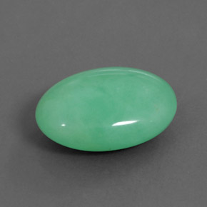 Chrysoprase vert naturelle coupe ovale, 11,64 ct, opaque