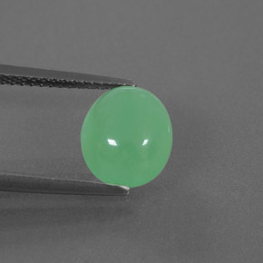 Chrysoprase vert naturelle transparent, 2,82 ct, transparent / translucide