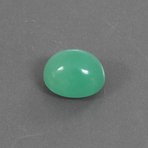 Chrysoprase vert naturelle coupe ovale, 2,52 ct, opaque