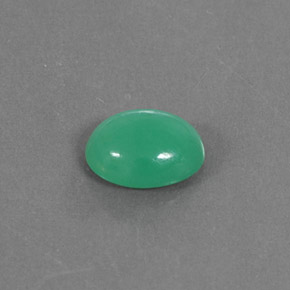 Chrysoprase vert naturelle coupe ovale, 1,80 ct, opaque