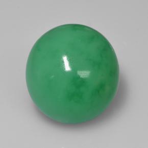Chrysoprase vert naturelle coupe ovale, 15,72 ct, opaque