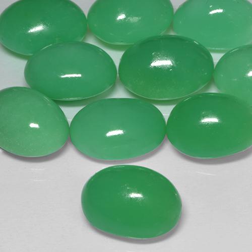 Chrysoprase Vert jaunâtre naturelle ovale, 4.95 ct, Opaque