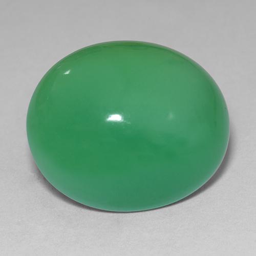 Chrysoprase vert naturelle coupe ovale, 11,12 ct, opaque