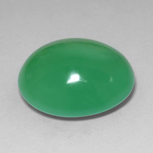Chrysoprase vert naturelle coupe ovale, 11,12 ct, opaque