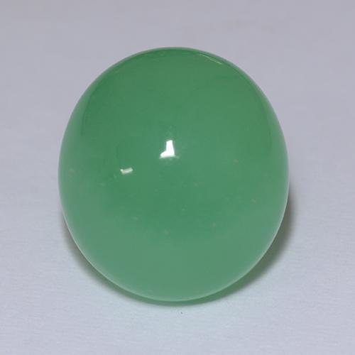Chrysoprase Vert trèfle naturelle Coupe ovale, 11,16 ct, Translucide