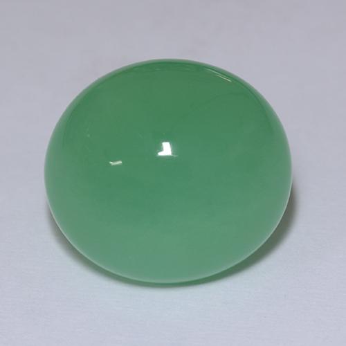 Chrysoprase Vert trèfle naturelle Coupe ovale, 11,16 ct, Translucide