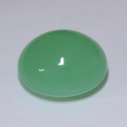 Chrysoprase Vert trèfle naturelle Coupe ovale, 11,16 ct, Translucide