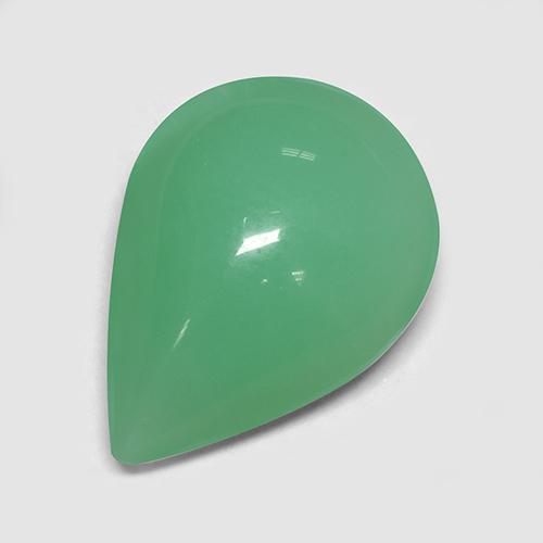 Chrysoprase Vert jaunâtre naturelle En forme de poire, 6.26 ct, Translucide