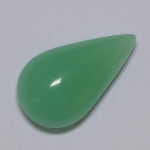 Chrysoprase vert naturelle en forme de poire, 5,70 ct, translucide