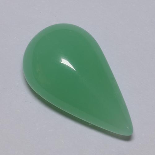 Chrysoprase vert naturelle en forme de poire, 5,70 ct, translucide