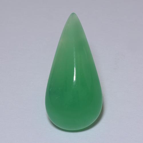 Chrysoprase Vert moyen naturelle En forme de poire, 5.89 ct, Translucide