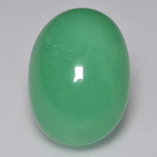 Chrysoprase Vert clair naturelle Coupe ovale, 9.48 ct, Translucide