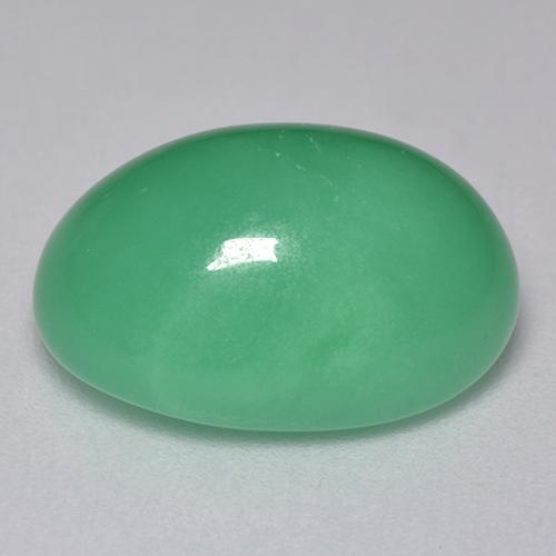 Chrysoprase Vert clair naturelle Coupe ovale, 9.48 ct, Translucide