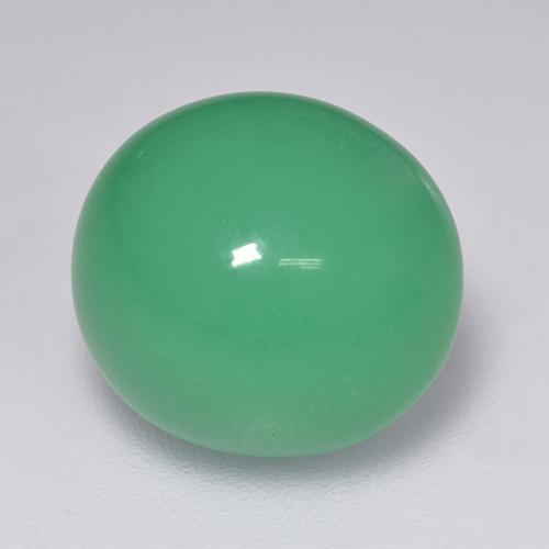 Chrysoprase Vert moyen naturelle Coupe ovale, 7.63 ct, Opaque