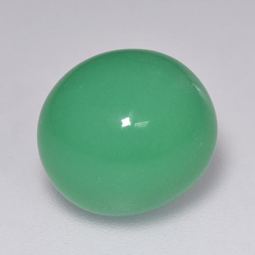 Chrysoprase Vert moyen naturelle Coupe ovale, 7.63 ct, Opaque