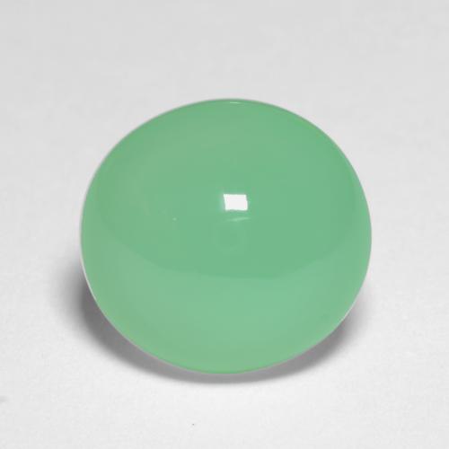 Chrysoprase Vert trèfle léger naturelle Coupe ovale, 6.91 ct, Translucide