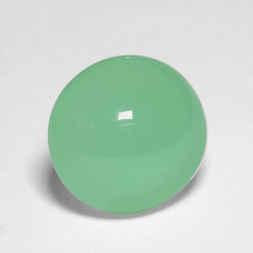 Chrysoprase Vert trèfle léger naturelle Coupe ovale, 6.91 ct, Translucide