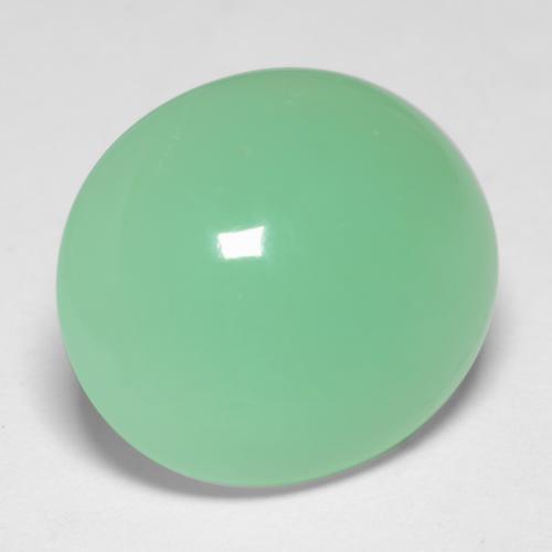 Chrysoprase Vert menthe léger naturelle Coupe ovale, 7.31 ct, Translucide