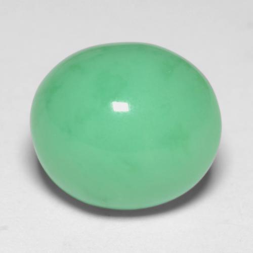 Chrysoprase Vert trèfle léger naturelle Coupe ovale, 8.02 ct, Translucide