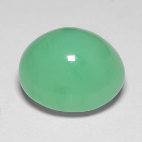 Chrysoprase Vert trèfle léger naturelle Coupe ovale, 8.02 ct, Translucide