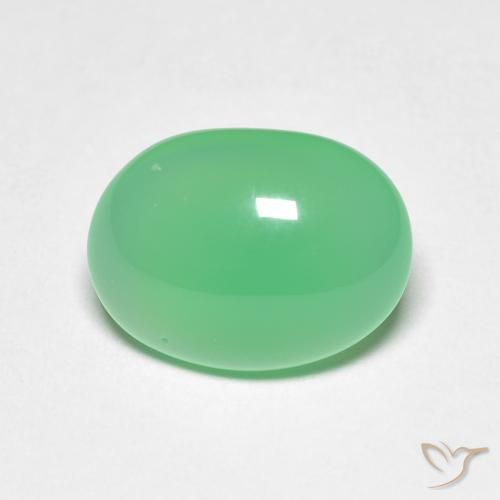 3.71ct Naturel Vert clair Chrysoprase, ovale, Translucide