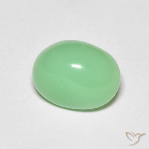 4.08ct Naturel Vert clair Chrysoprase, ovale, Opaque