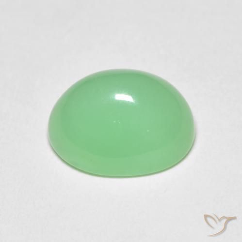 Chrysoprase Vert clair naturelle ovale, 4.08 ct, Opaque
