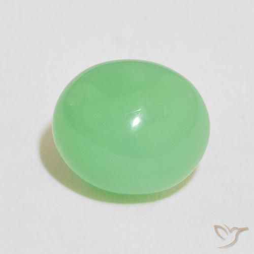 4.19ct Naturel Vert trèfle léger Chrysoprase, ovale, Translucide