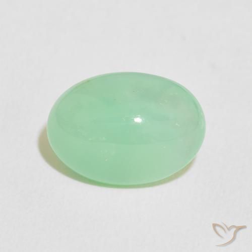 4.68ct Naturel Vert trèfle léger Chrysoprase, ovale, Translucide